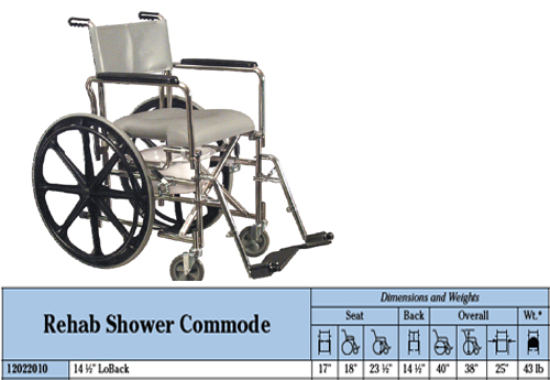 Everest & Jennings Rehab Shower Commode
